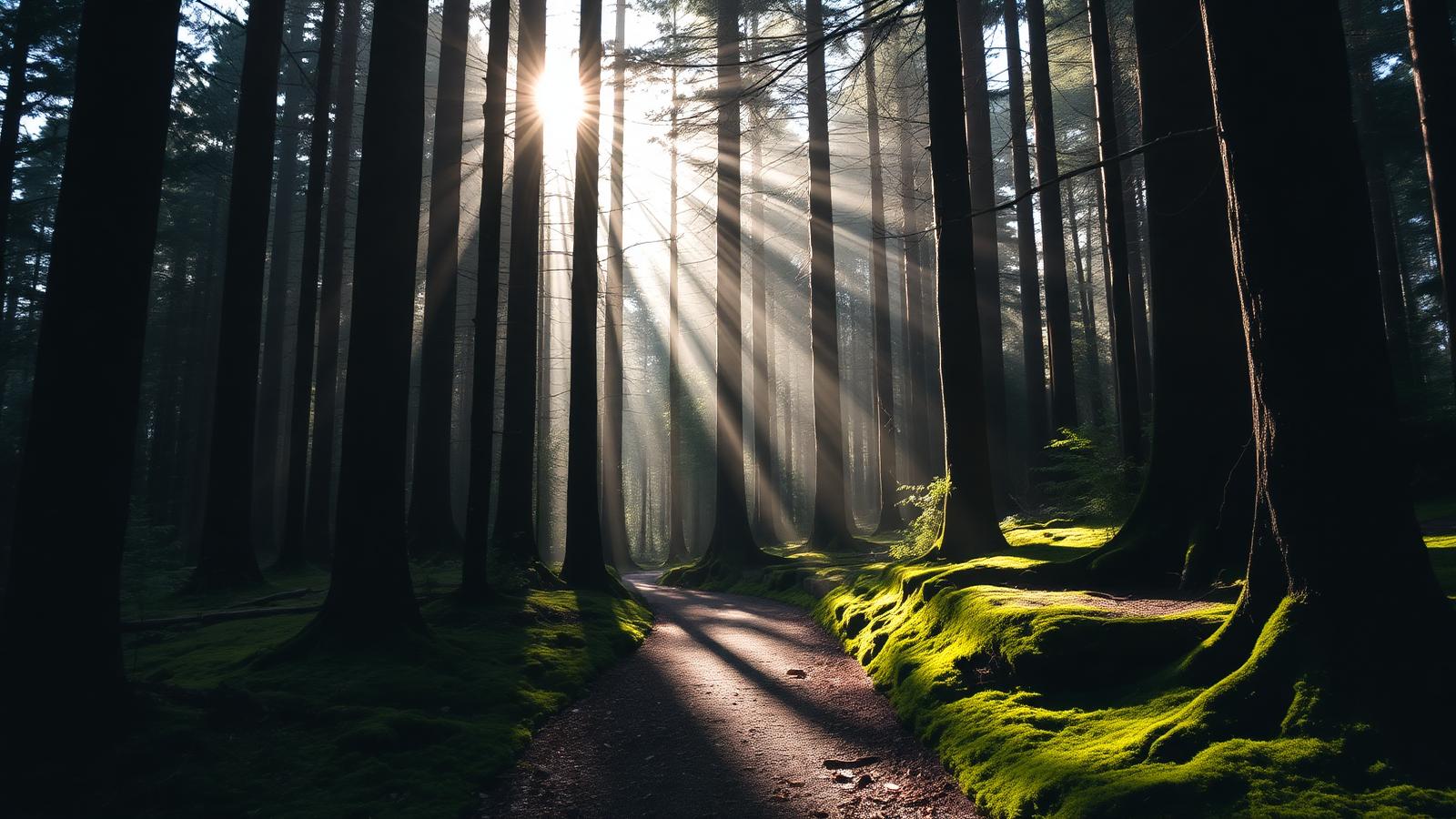 Quiet forest path through coastal cedars on the Sunshine Coast, the landscape that shapes the calm, grounded approach of Brave Heart Counselling
